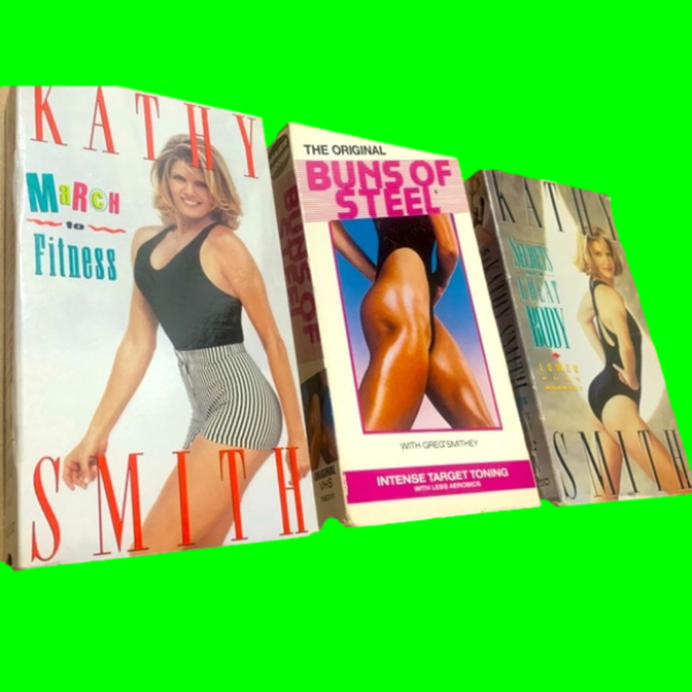 80s workout| VHS buns of steel| 90sKathy smith & Maier Group excercise bundle